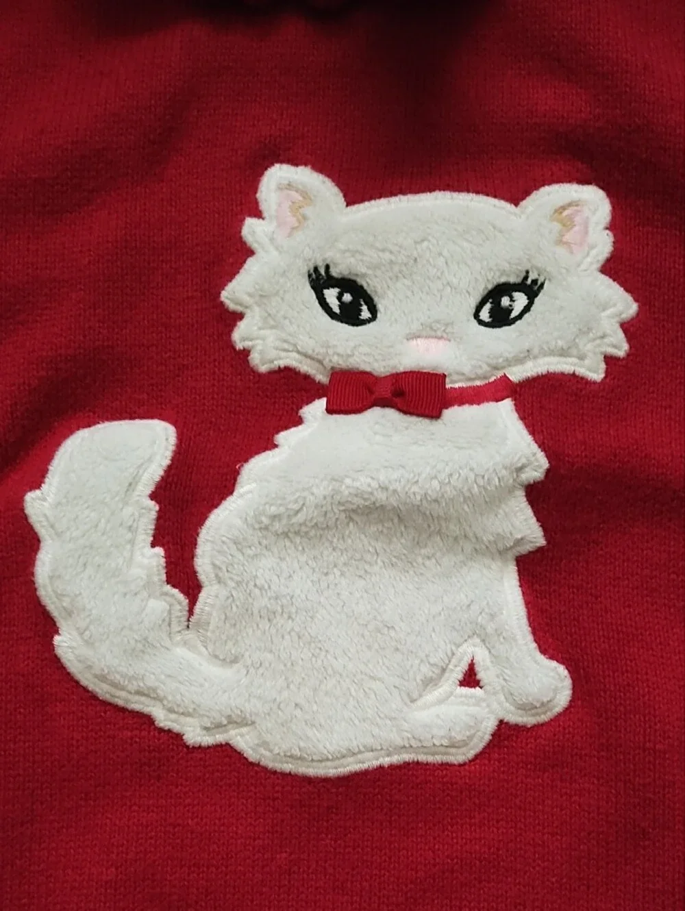 Gymboree Red Knit Cat Applique Pet Vest